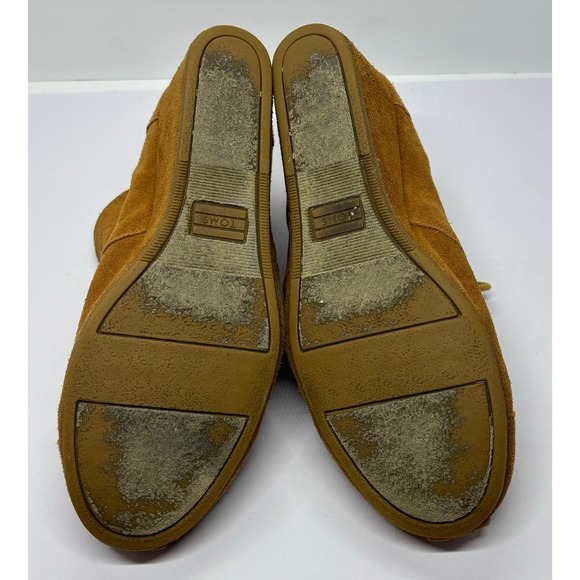 Toms Desert Wedge Lace Up Booties Size 9 Chestnut Brown - Picture 6 of 7